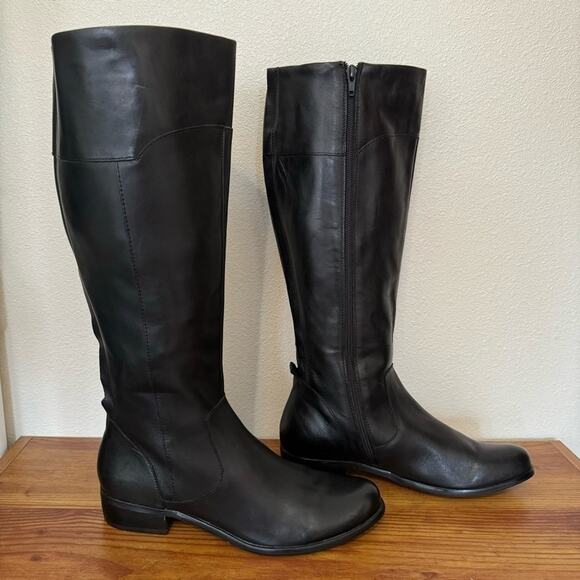 Corso Como Shoes - New! Retail $200 Corso Como Black Leather Tall Boots Size 9.5M​​